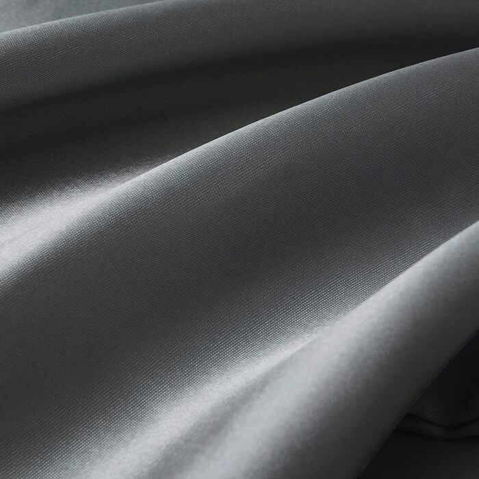 Комплект сатинової постільної білизни Boqingzhu 135x200 см, люксовий гладкий шовк, підковдра на блимавці та наволочка 80x80 см, темно-сірий