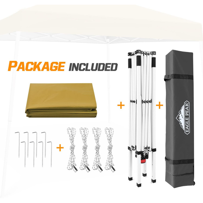 EAGLE PEAK 3 m x 3 m Pop-Up Tent with Sloping Legs