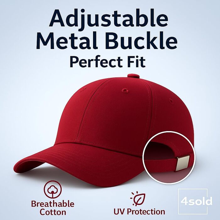Кепка бейсболка 4sold, бавовна, унісекс, регульована, для чоловіків та жінок, легка та дихаюча, для спорту, відпочинку, на відкритому повітрі, колір маррун