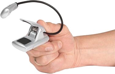 Лампа для читання та нот зі світлодіодом Wedo 2541054, срібляста (на батарейках)