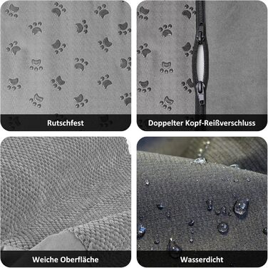 Сходинки для собак Zvonema: 3 сходинки, 60x40x40 см, сірий плюшевий чохол, водонепроникні, з антиковзким покриттям