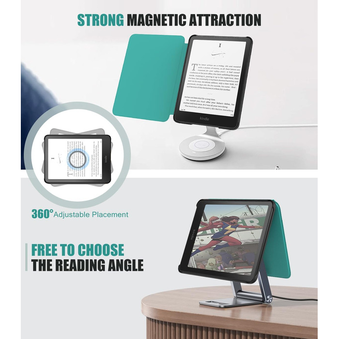 Чохол для Kindle Paperwhite 2024 (12-го покоління) та Kindle Colorsoft Signature Edition 2024 MoKo, Denim Green, з авто-ввімкненням/вимиканням