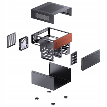 Корпус Jonsbo N4 NAS Mini Tower, чорний