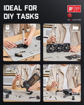 Fanttik E1 MAX: Набір прецизійних викруток 50 в 1 з акумулятором, 2 швидкості, для ремонту iPhone, ноутбуків, окулярів