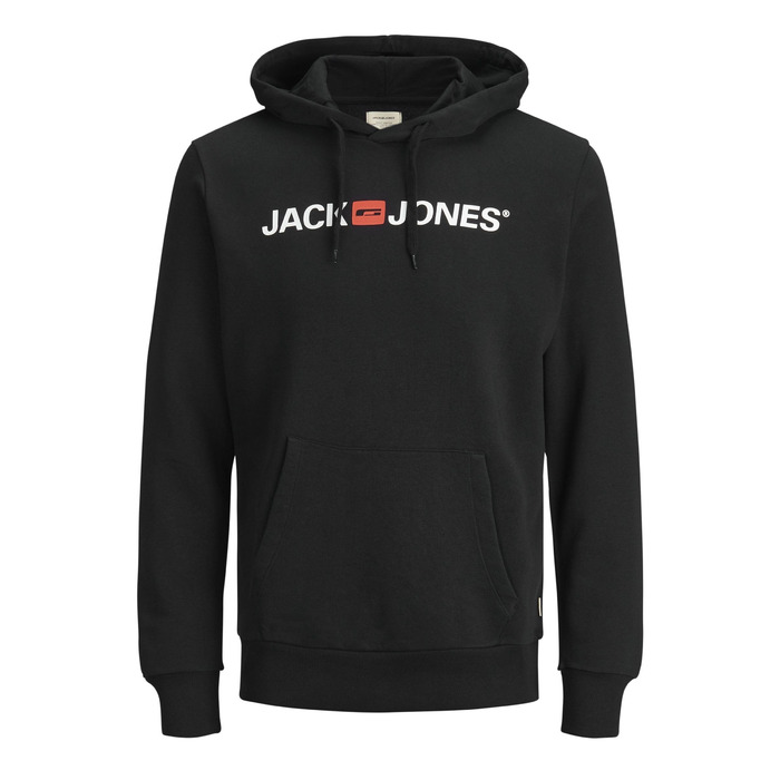 Чоловічий худі Jack & Jones з логотипом, чорний, розмір XL