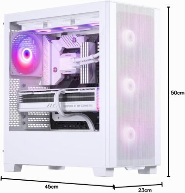 Корпус для ПК Phanteks XT Pro Ultra, загартоване скло, D-RGB підсвітка, білий/чорний