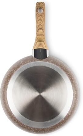 Набір сковорідок Excelsa Wood & Stone Set 3 шт. з антипригарним покриттям, алюміній, ковані