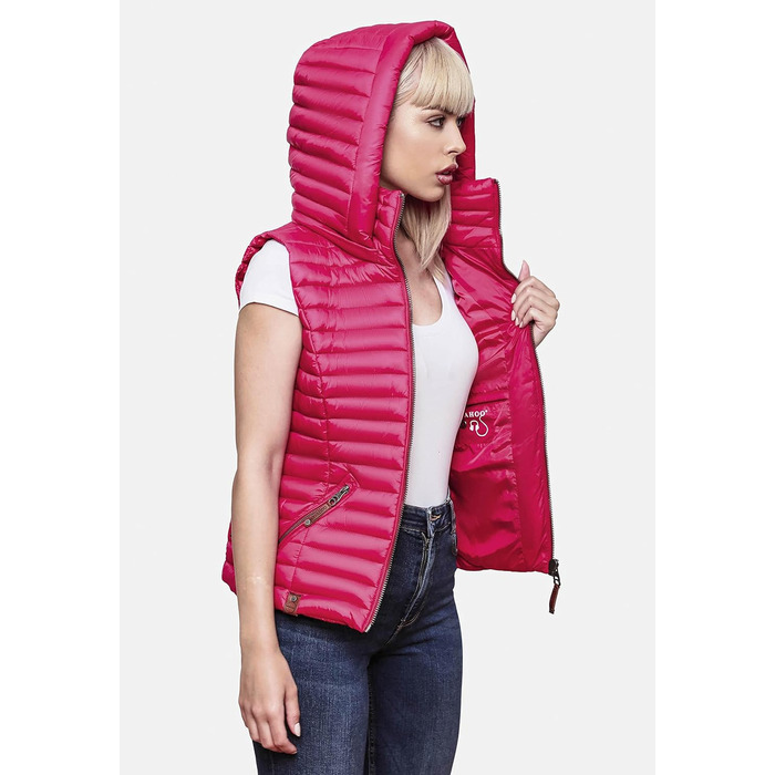 Жіноча перехідна куртка Navahoo Shadaa з капюшоном та стеганим жилетом - 3XL (XS, Фуксія)