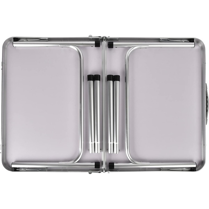 Складний столик для пікніка, 90 см, алюміній, регульована висота, легкий, для кемпінгу та саду (90 x 60 x 37/67 см)