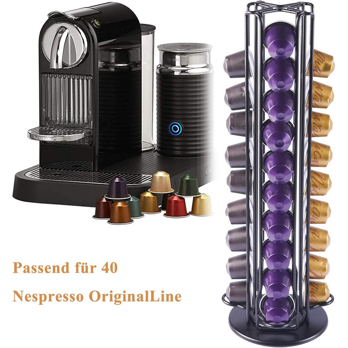 Організатор для капсул Dolce Gusto та Nespresso, шухляда на 20 капсул, чорний