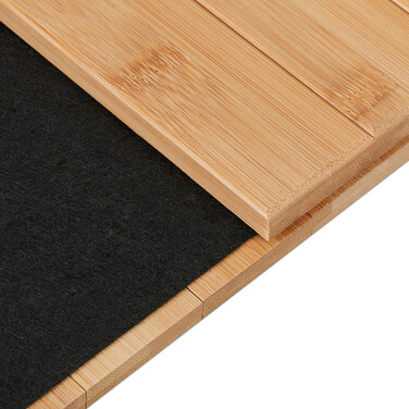 Relaxdays Bamboo Side Table with Coasters