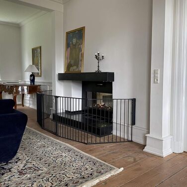 Захисне бар'єр BabyDan Flex XXL для каміну та сходів, чорний (90-278 см)