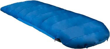 Спальний мішок Alexika Tundra Plus - теплий, зручний, прямокутний, 3-сезонний для дорослих та сімей, для кемпінгу та відпочинку на природі при низьких температурах (-2°C), з компресійним мішком, ліворуч