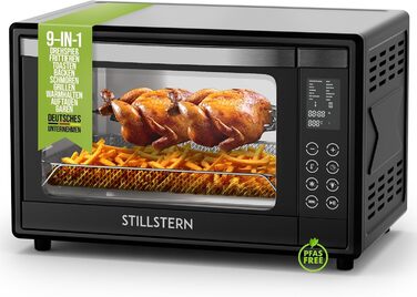 Міні-піч Stillstern з конвекцією (35л), Pizza Ø28см, CYCLONE PRO+ (покриття антипригарне), 13 програм, розморожування та підтримання тепла, таймер 8г, збірник рецептів