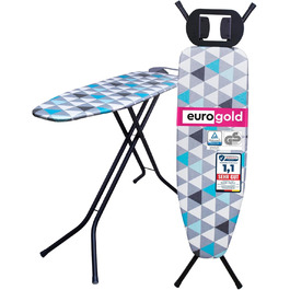 Прасувальна дошка EUROGOLD для парогенератора 120x38 см з регулюванням висоти, з відбиваючим покриттям, стабільна та компактна, Made in Europe, Lagune