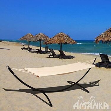 AMANKA 300x100 Hammock Stand Outdoor up to 120kg - Weather-resistant Metal Stand Hammock Stand Outdoor Swing Chair - Stand for Hammock Swing - Hammock Stand Standing Hammock