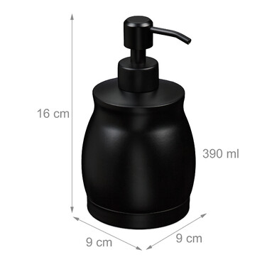Relaxdays Stainless Steel Soap Dispenser, 390 ml