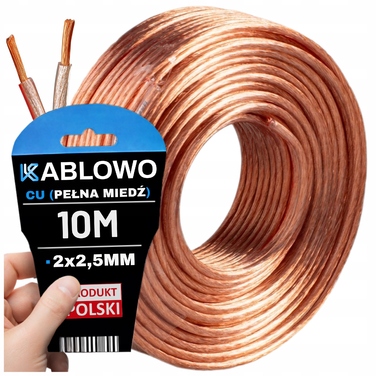 Акустичний двожильний кабель HQ OFC CU 2x2,5 мм для колонок, Kablowo
