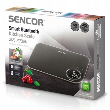 Електронні кухонні ваги з Bluetooth SENCOR SKS 7178BK, до 8 кг