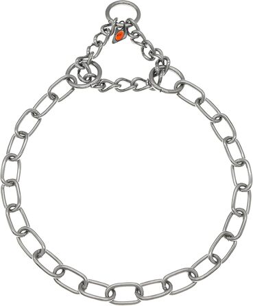 Нашийник для собак Sprenger з прохідною ланцюгом 3 мм, нержавіюча сталь, для коротко- та довгошерстих порід до 55 кг, сріблястий (45 см)