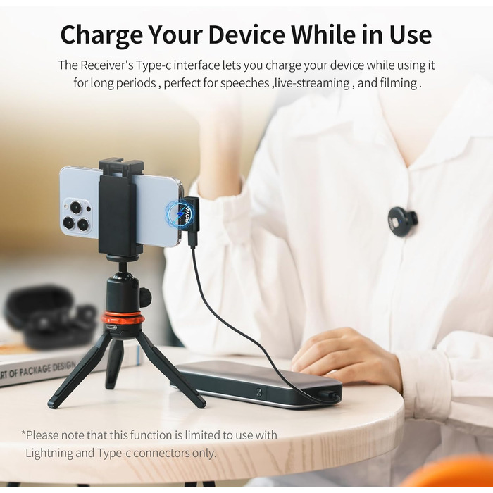 BOYA OMIC-U Бездротовий Lavalier Мікрофон USB-C для Android, iPhone, iPad, Vlog, Podcast - Plug & Play