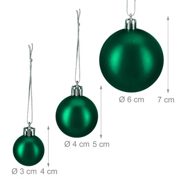 Relaxdays Set of 100 Christmas Baubles