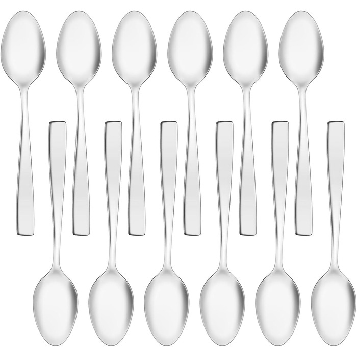 Набір ложок для лате макіато, 8 шт., 24 см, нержавіюча сталь, для десертів, кави, молочних коктейлів, миючі в посудомийній машині