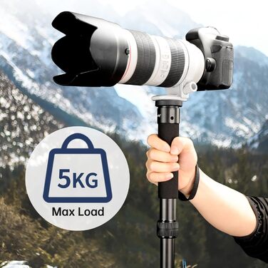 Монопод для камери Manbily A-888, 32-156 см, алюміній, 7 секцій, для DSLR/смартфона, монопод для фото та відео