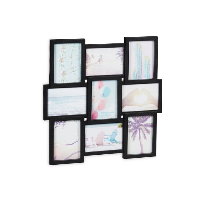 Relaxdays Photo Collage Frame - Holds 9 Pictures