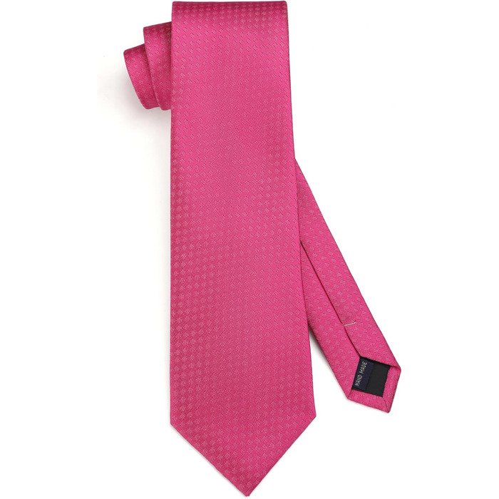 Чоловіча краватка та нагрудна хустинка HISDERN для весілля, комплект з запонками, рожевий