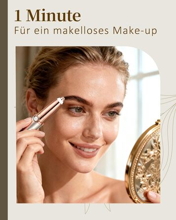 Електричний тример для брів та обличчя для жінок: з запасним наконечником | Швидке та делікатне гоління, портативний коректор брів