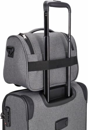 Чемодан-валіза Kenorada SoftLITE 4w, 55 см, сірий, з TSA замком | Валіза для ручної поклажі з міцного поліестеру, 4 колеса