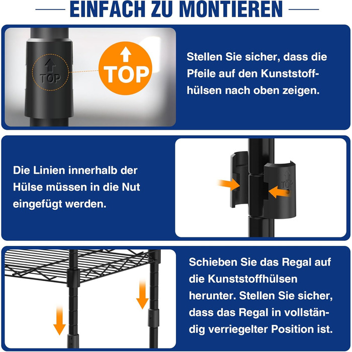 WORKPRO Regal für Wohnzimmer, Lagerregal aus Metall