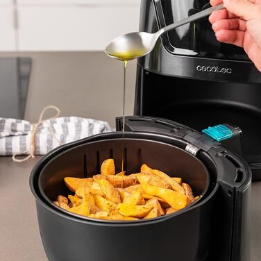 Фритюрниця Cecotec Cecofry Advance InoxDark 3.5L, 1500W, без олії, 8 режимів, PerfectCook, термостат, цифровий дисплей