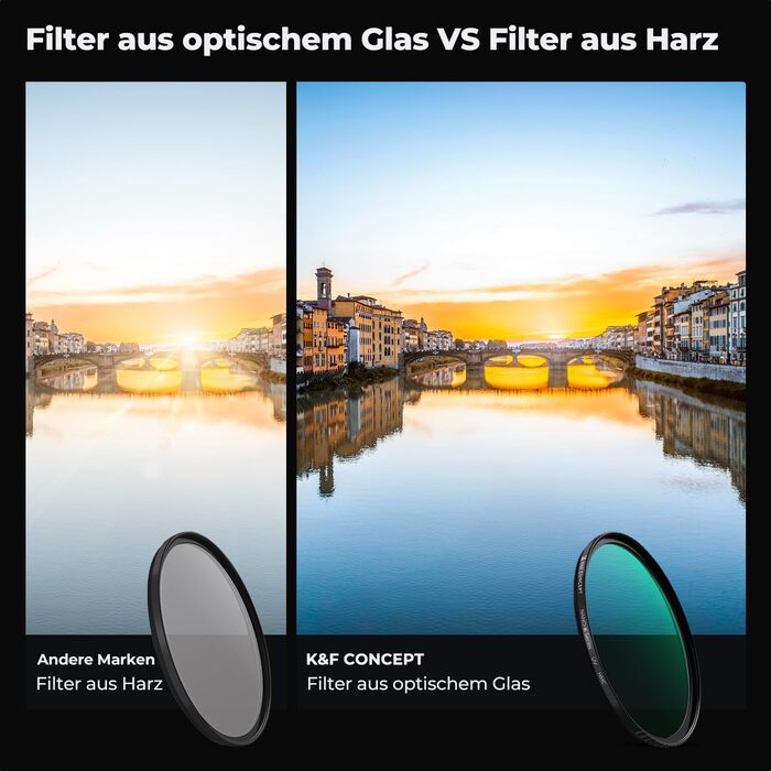 Набір фільтрів K&F Concept 62mm: UV, CPL, ND4 (Nano-Klear)