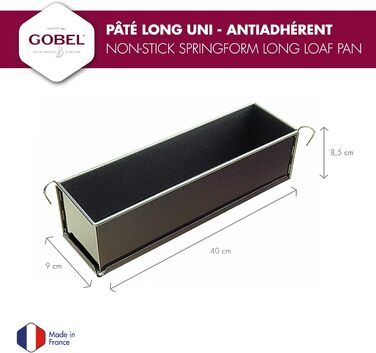 Форма для паштету Gobel Paderno World Cuisine 40x8 см антипригарна з знімним дном