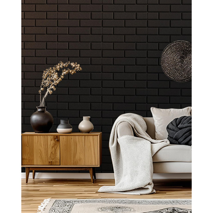 Акустичні панелі Kuchoow самоклеючі звукопоглинаючі плити 30x30x0,9 см, чорні (12 шт) для студії, офісу та звукоізоляції стін