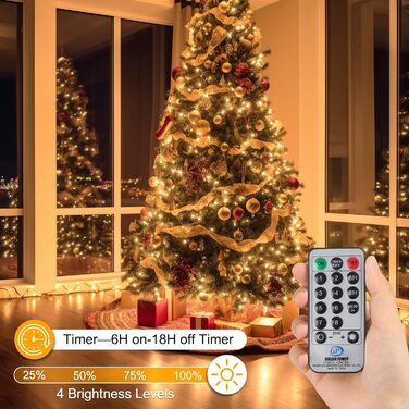 Гірлянда святкова на 10 метрів, 100 LED, з пультом, водонепроникна, 8 режимів. Ідеальна для декорування саду, тераси, балкону та святкових вечірок.