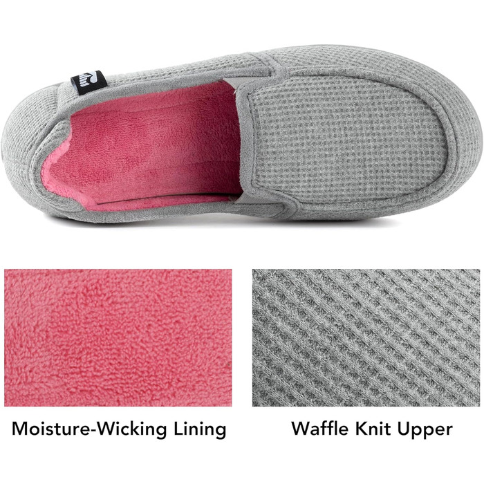 Жіночі капці RockDove з двокольоровим дизайном, знімною устілкою, сірі та рожеві, 39 EU