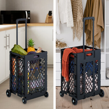 Relaxdays Folding Shopping Trolley