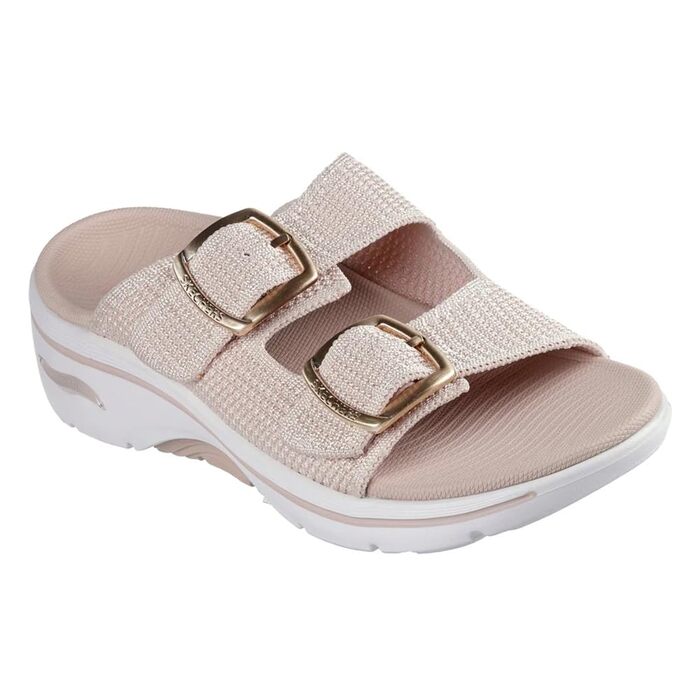 Сандалі жіночі Skechers Go Walk Arch Fit 2.0 Chloe - Blush (41 EU) - комфортні слайдери для щоденного носіння