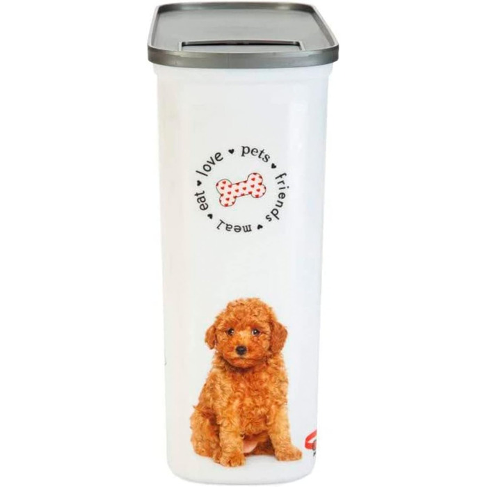 Контейнер для корму для собак Curver Love Pets 10 л – білий з собачим мотивом
