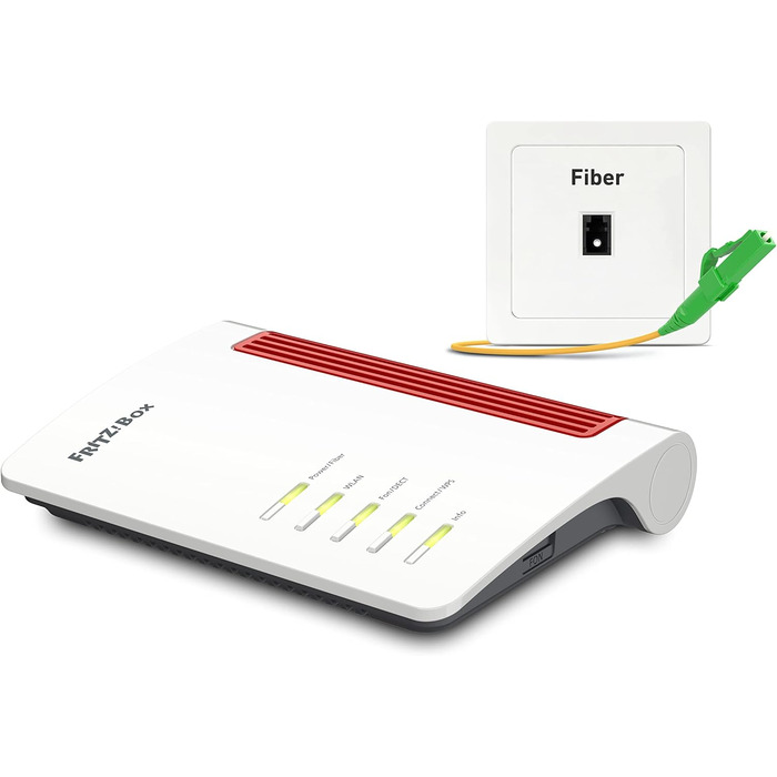 Роутер FRITZ!Box 5530 Fiber для підключення до оптоволоконного інтернету | Wi-Fi 6 (802.11ax), 2.5 Gigabit LAN, до 3 Gbit/s, сумісний з Німеччиною