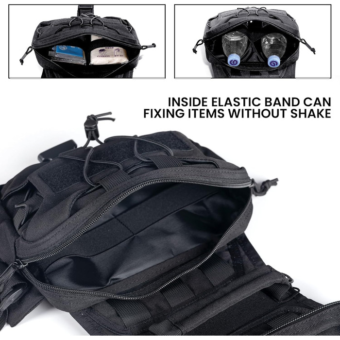 Рюкзак для собак великих та середніх порід: зручний рюкзак-переноска для подорожей, кемпінгу та хайкінгу з двома місткими бічними кишенями (чорний, L)