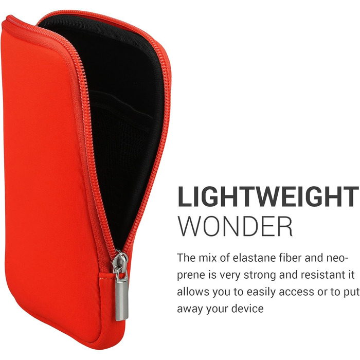 Чохол для eReader kwmobile - Неопренова сумка-чохол, захисний кейс - 17 x 12 x 2 см, внутрішні розміри 6' eReader (6' eReader, помаранчевий)