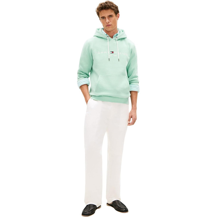 Чоловічий худі Tommy Hilfiger з капюшоном та логотипом, колір Green (Crushed Mint), розмір M