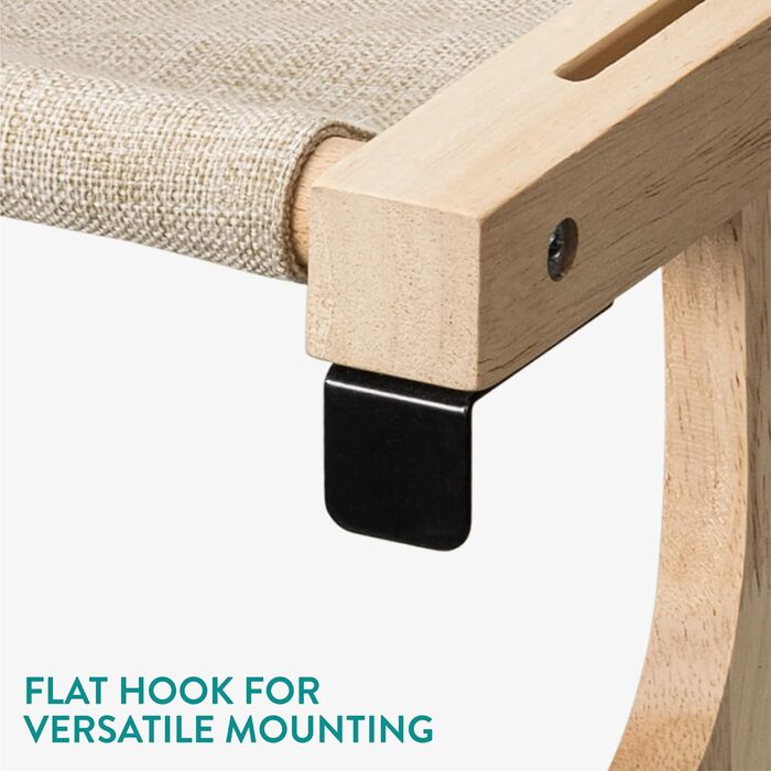 Navaris Cat Hammock for Windowsill - Cozy Lounger - Window Perch Cat Bed - Window Sill Lounger for up to 14 kg - Tool-Free Assembly