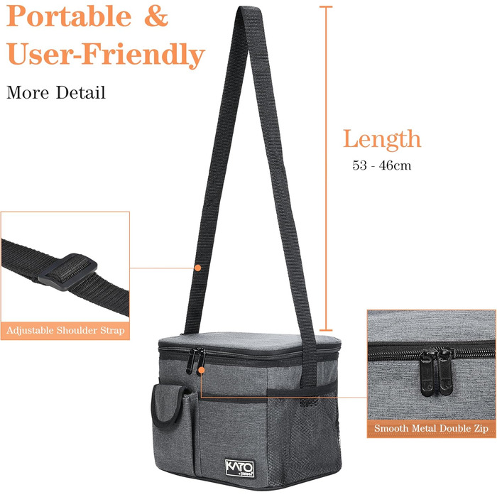 Термосумка Kato Tirrinia 17L для пікніків та подорожей: велика, водонепроникна, для 23 доз