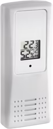 TFA Dostmann Climate Monitor Radio Thermohygrometer with 3 Sensors, Plastic, Grey L 116 x W 24 (64) x H 126 mm
