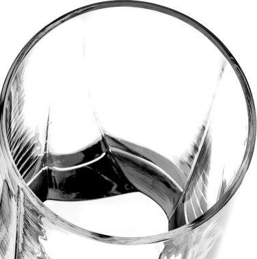 KADAX Drinking Glasses Set of 12, made of high-quality glass, thick-walled juice glasses, ribbed glasses for water, drinks, juice, party, cocktail glasses, beverage glasses (SET OF 12, 380ml tall)